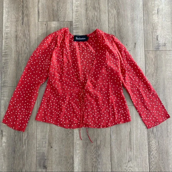 Realisation Par Bianca Star Tie Silk Top - Picture 12 of 16